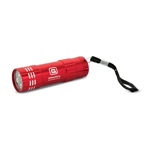 Gravely Flashlight Industrial Triple Led Red